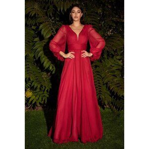 Cinderella LONG SLEEVE CHIFFON DRESS MultiSizes CD0192